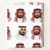 サウジアラビアの男性肖像画パターン ノートブック (裏面)