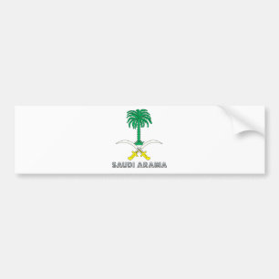 サウジアラビアの紋章付き外衣 バンパーステッカー