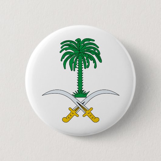サウジアラビアの紋章付き外衣 缶バッジ (正面)