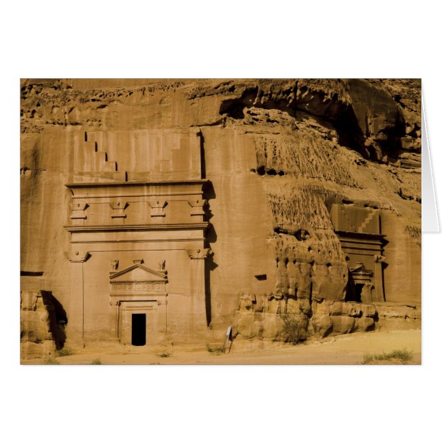 サウジアラビアのMadain Saleh、古代3の場所 (正面横)