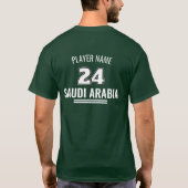 サウジアラビアサッカー国家旗遺産サッカー Tシャツ (裏面)