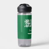 サウジアラビアボトル愛国的サウジアラビア国旗 ウォーターボトル (正面)