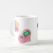 サウジアラビア人アメリカのマグ コーヒーマグカップ (正面左)