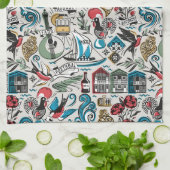 サウジアラビア人気がある//ポルトガルのモチーフ キッチンタオル (折り畳み)