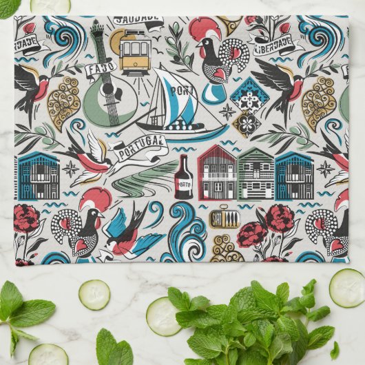 サウジアラビア人気がある//ポルトガルのモチーフ キッチンタオル (折り畳み)