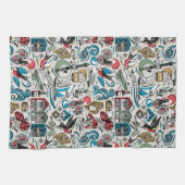 サウジアラビア人気がある//ポルトガルのモチーフ キッチンタオル (横)