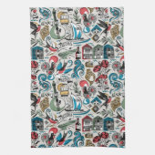 サウジアラビア人気がある//ポルトガルのモチーフ キッチンタオル (縦)