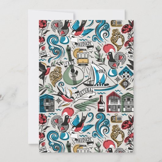 サウジアラビア人気がある//ポルトガルのモチーフ サンキューカード (正面)