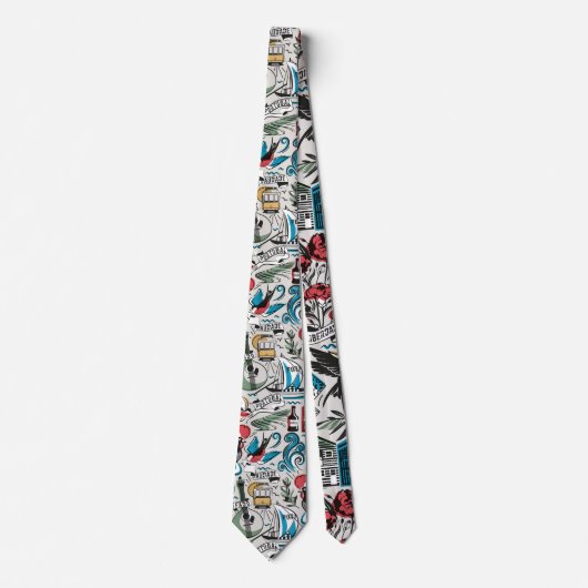 サウジアラビア人気がある//ポルトガルのモチーフ ネクタイ (正面)