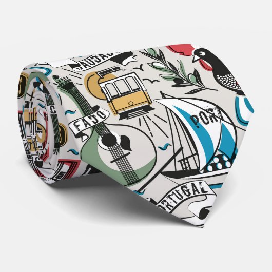 サウジアラビア人気がある//ポルトガルのモチーフ ネクタイ (ロール)