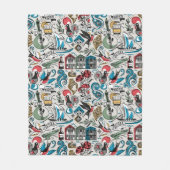 サウジアラビア人気がある//ポルトガルのモチーフ フリースブランケット (正面)