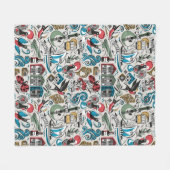 サウジアラビア人気がある//ポルトガルのモチーフ フリースブランケット (正面(横))