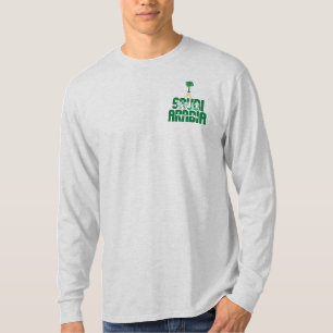 サウジアラビア国旗とコート・オブ・アームズ愛国心 Tシャツ