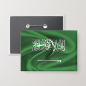 サウジアラビア国旗のボタン 缶バッジ (正面/裏面)