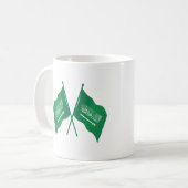 サウジアラビア国旗のマグカップ | KSAナショナルデー2025ギフト コーヒーマグカップ (正面左)