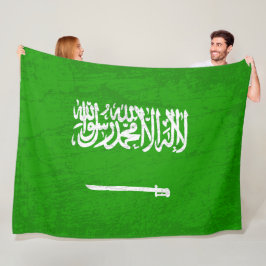 サウジアラビア国旗サウジ伝統 フリースブランケット