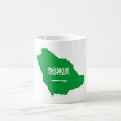 サウジアラビア国旗図形マップの記号 コーヒーマグカップ (中央)