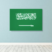 サウジアラビア国旗 キャンバスプリント (インサイチュ (ウッドフロア))