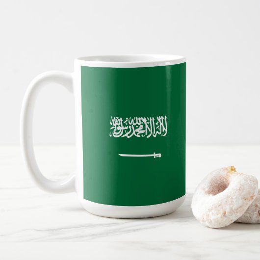 サウジアラビア国旗 コーヒーマグカップ (ドーナツ)