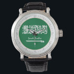 サウジアラビア国旗&サウジアラビアトレンディーファッション/デザイン 腕時計<br><div class="desc">WATCH：サウジアラビアとサウジアラビア国旗のファッションデザイン – 私の国、旅行、休日、国の愛国者/スポーツファンを愛する</div>