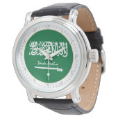 サウジアラビア国旗&サウジアラビアトレンディーファッション/デザイン 腕時計 (アングル)