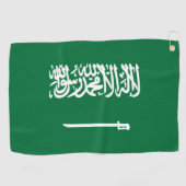 サウジアラビア国旗&サウジゴルフの休日/スポーツ ゴルフタオル (横)