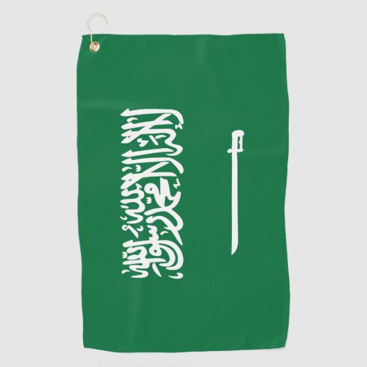 サウジアラビア国旗&サウジゴルフの休日/スポーツ ゴルフタオル (正面)