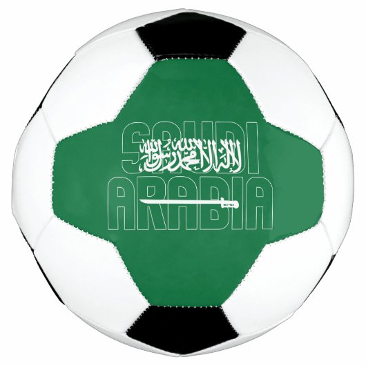 サウジアラビア国旗 サッカーボール (正面)