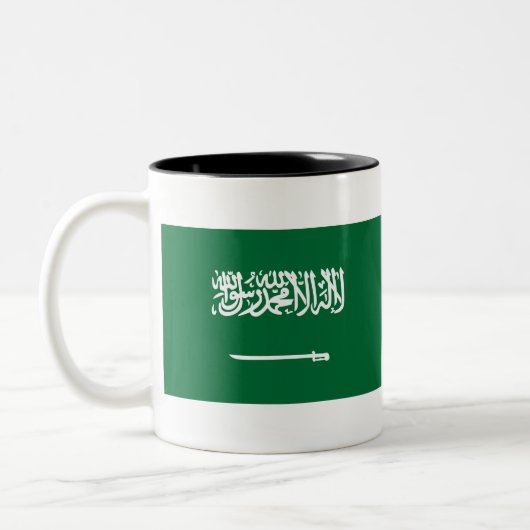 サウジアラビア国旗 ツートーンマグカップ (左)
