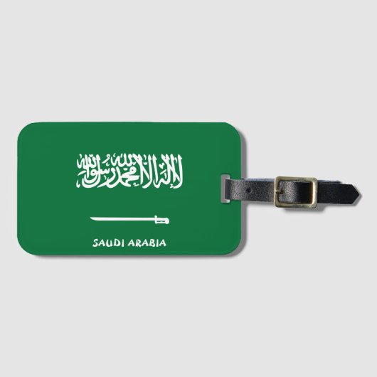 サウジアラビア国旗 ラゲッジタグ (正面横)