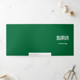 サウジアラビア国旗 三つ折りカード