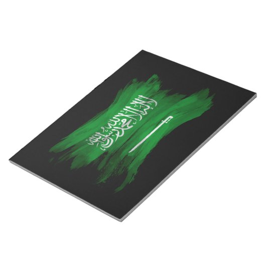 サウジアラビア国旗、国旗 ノートパッド (アングル)