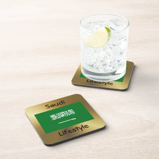 サウジアラビア国旗+文字コースター コースター (右側)