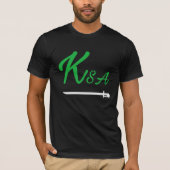 サウジアラビア王国のKsa緑の白いシンボル Tシャツ (正面)
