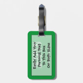 サウジアラビア簡単ID個人の国旗 ラゲッジタグ (裏面縦)