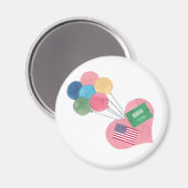 サウジアラビア系アメリカのラウンドマグネット マグネット (正面/裏面)