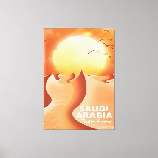 サウジアラビア航空旅行ポスター キャンバスプリント (正面)
