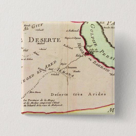 サウジアラビア、アラビア半島 缶バッジ (正面)