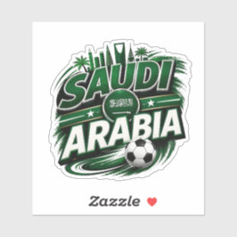 サウジアラビア サッカー ファン | グリーン フットボール サポーター シール