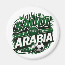 サウジアラビア サッカー ファン | グリーン フットボール サポーター マグネット
