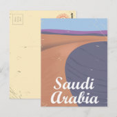 サウジアラビア ビンテージ 旅行ポスター ポストカード (正面/裏面)