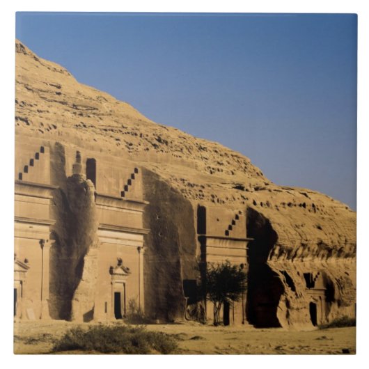 サウジアラビア、マダイン・サーレハ遺跡、古代の タイル (正面)
