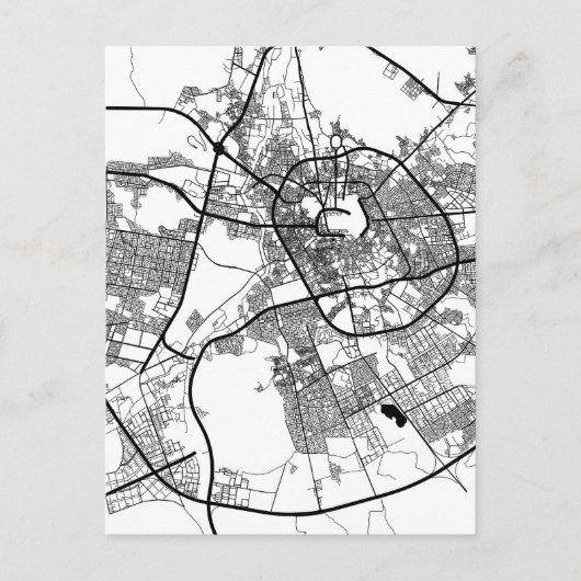 サウジアラビア マディーナ市地図 ポストカード (正面)