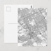 サウジアラビア リヤドの地図 ポストカード (正面/裏面)