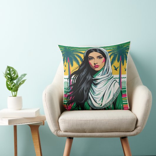 「サウジポップ・アートのクィーンはっきりした伝統芸術 クッション (椅子)