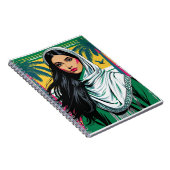 「サウジポップ・アートのクィーンはっきりした伝統芸術 ノートブック (右側)