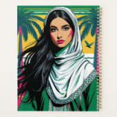 「サウジポップ・アートのクィーンはっきりした伝統芸術 プランナー手帳 (裏面)