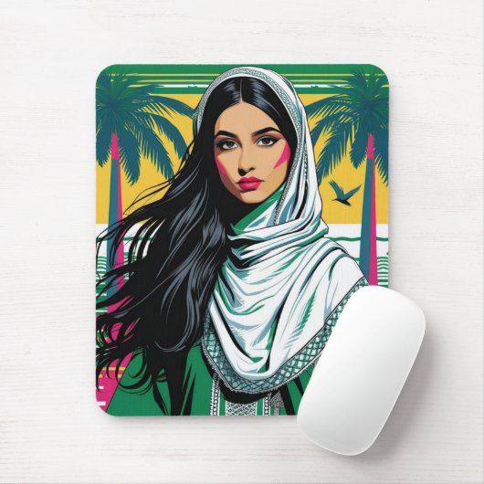 「サウジポップ・アートのクィーンはっきりした伝統芸術 マウスパッド (マウス)