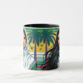 「サウジポップ・アートのクィーンはっきりした伝統芸術 マグカップ (中央)