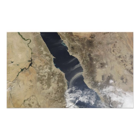 サウジ吹アラビア沖で塵が立つ フォトプリント            (正面)